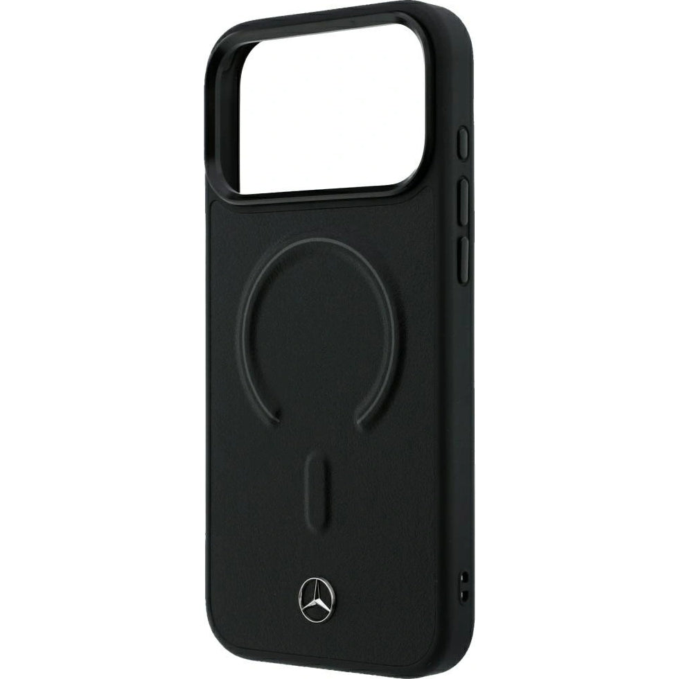 Handyhülle für iPhone 18 Pro / 17 Pro, Mercedes-Benz Leather 3D MagSafe, Schwarz (6/8)