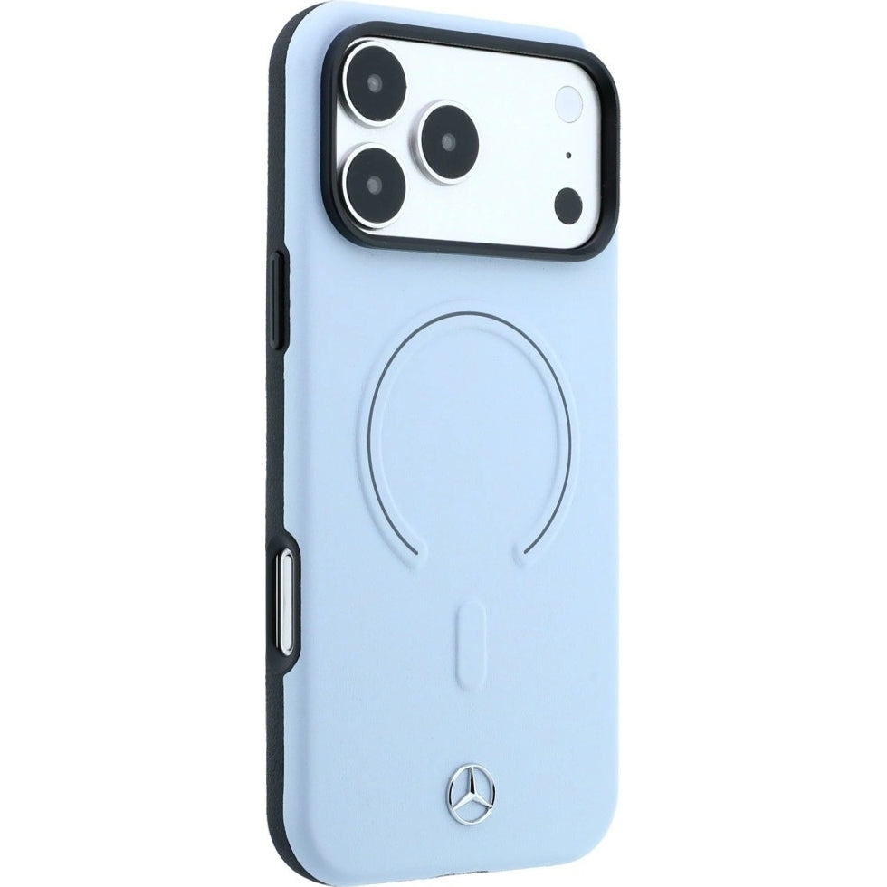 Handyhülle für iPhone 18 Pro Max / 17 Pro Max, Mercedes-Benz Leather 3D MagSafe, Blau (4/8)