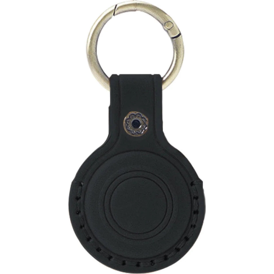 AirTag Leder-Schlüsselanhänger für Apple AirTag, Mobile Origin AirTag Leather Keychain A6, Schwarz