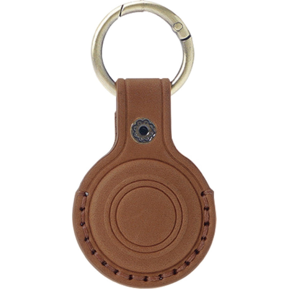 AirTag Leder-Schlüsselanhänger für Apple AirTag, Mobile Origin AirTag Leather Keychain A6, Braun