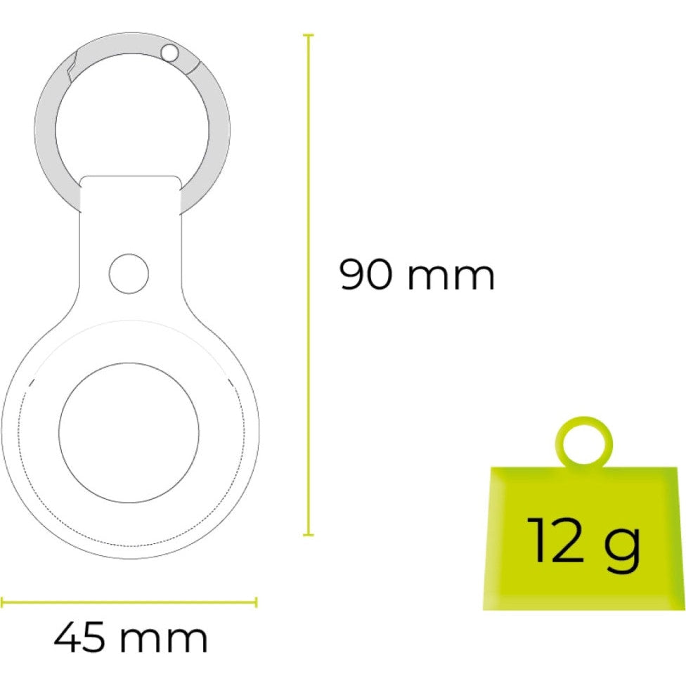 AirTag Leder-Schlüsselanhänger für Apple AirTag, Mobile Origin AirTag Leather Keychain A6, Braun