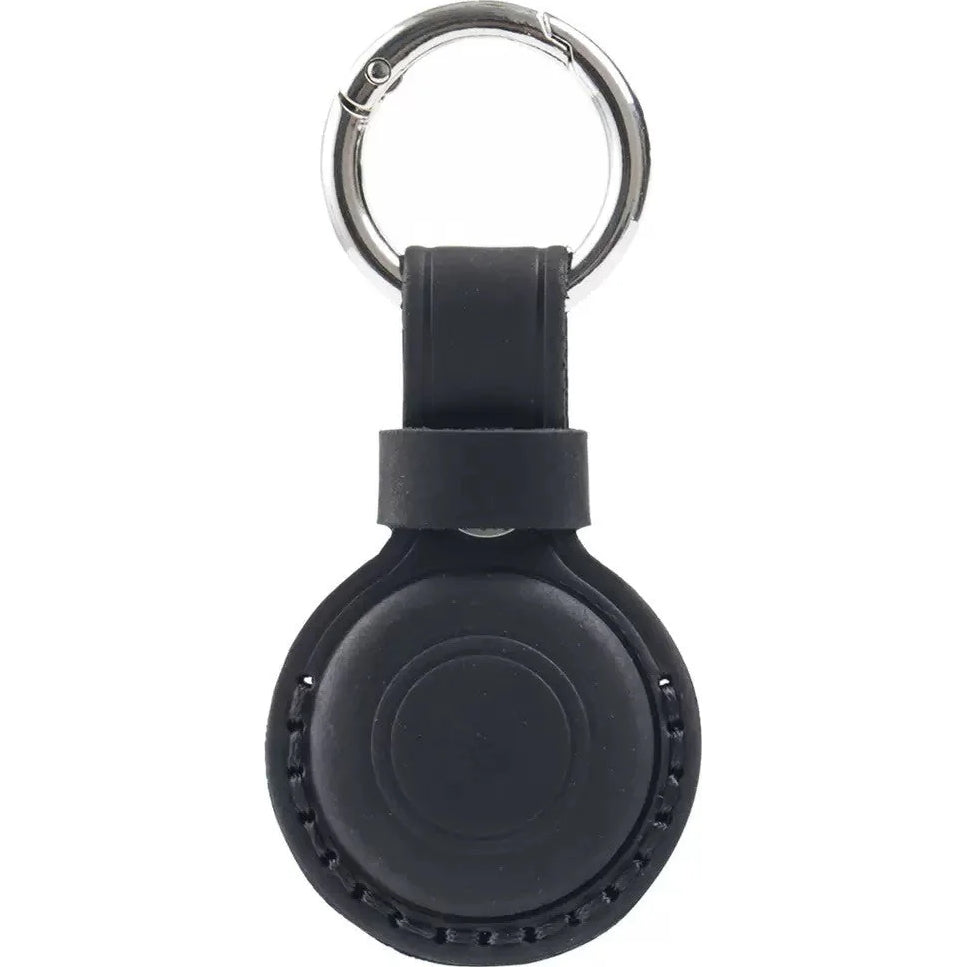 AirTag Leder-Schlüsselanhänger für Apple AirTag, Mobile Origin AirTag Leather Keychain A7, Schwarz