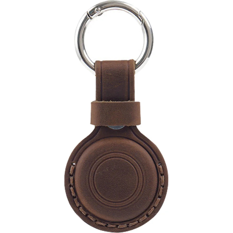 AirTag Leder-Schlüsselanhänger für Apple AirTag, Mobile Origin AirTag Leather Keychain A7, Braun