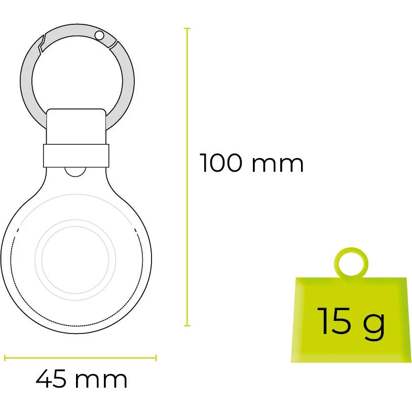 AirTag Leder-Schlüsselanhänger für Apple AirTag, Mobile Origin AirTag Leather Keychain A7, Braun