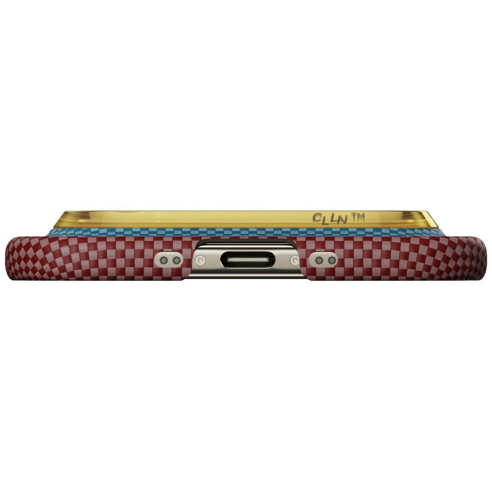 Aramid Handyhülle für iPhone Air, PITAKA Edge Case mit MagSafe, Orange und Blau mit Kevlar (6/6)