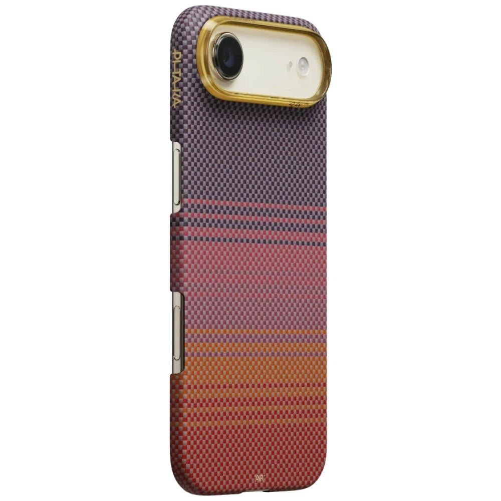 Aramid Handyhülle für iPhone Air, PITAKA Edge Case mit MagSafe, Lila und Rosa mit Kevlar (1/5)