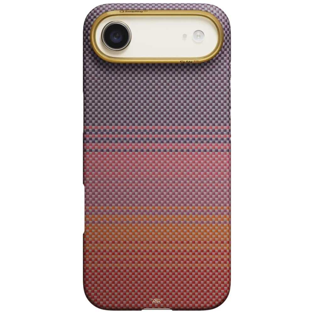 Aramid Handyhülle für iPhone Air, PITAKA Edge Case mit MagSafe, Lila und Rosa mit Kevlar (2/5)