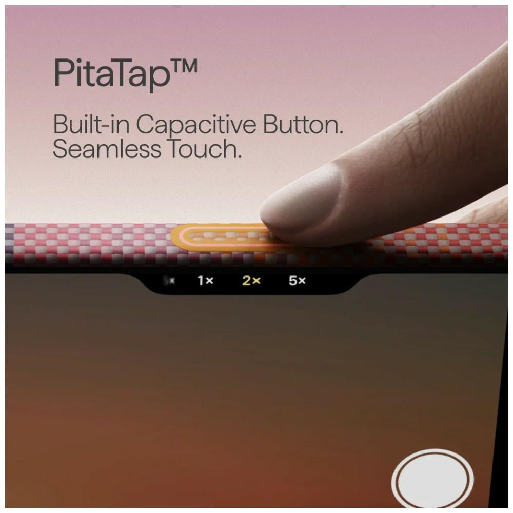 Aramid Handyhülle für iPhone 17 Pro, PITAKA Edge Ultra-Slim Case PitaTap mit MagSafe, Lila und Rosa mit Kevlar (6/6)