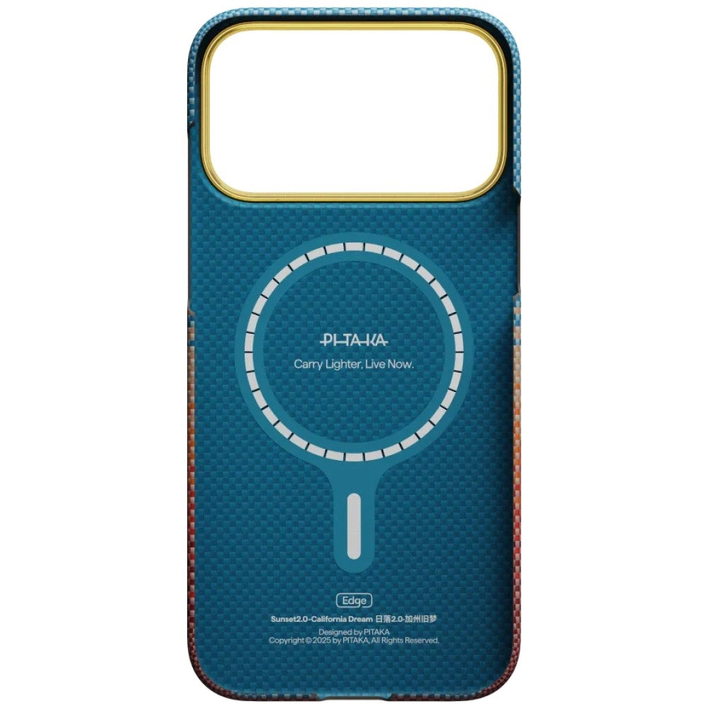 Aramid Handyhülle für iPhone 17 Pro Max, PITAKA Edge Ultra-Slim Case PitaTap mit MagSafe, Lila und Rosa mit Kevlar (5/6)