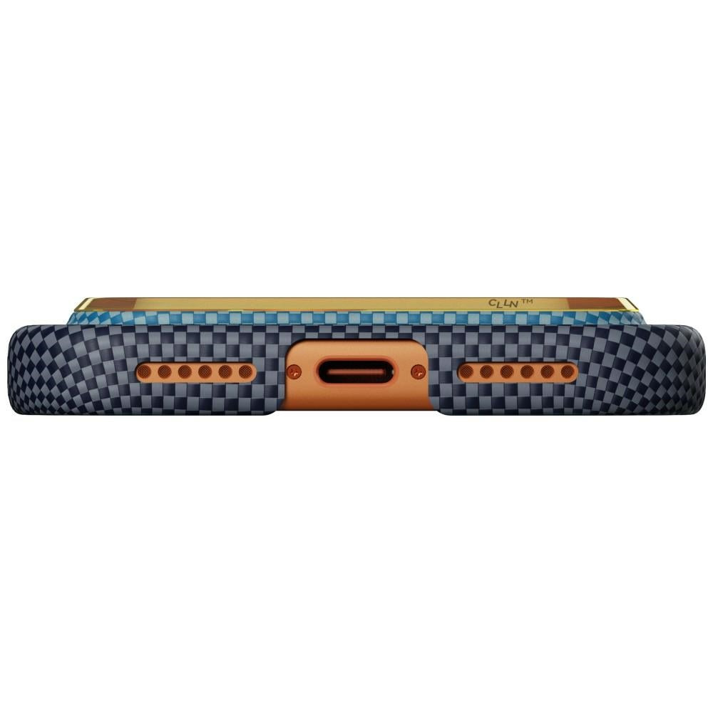 Aramid Handyhülle für iPhone 18 Pro Max / 17 Pro Max, PITAKA Edge Ultra-Slim Case PitaTap mit MagSafe, Blau und Burgund mit Kevlar (6/6)