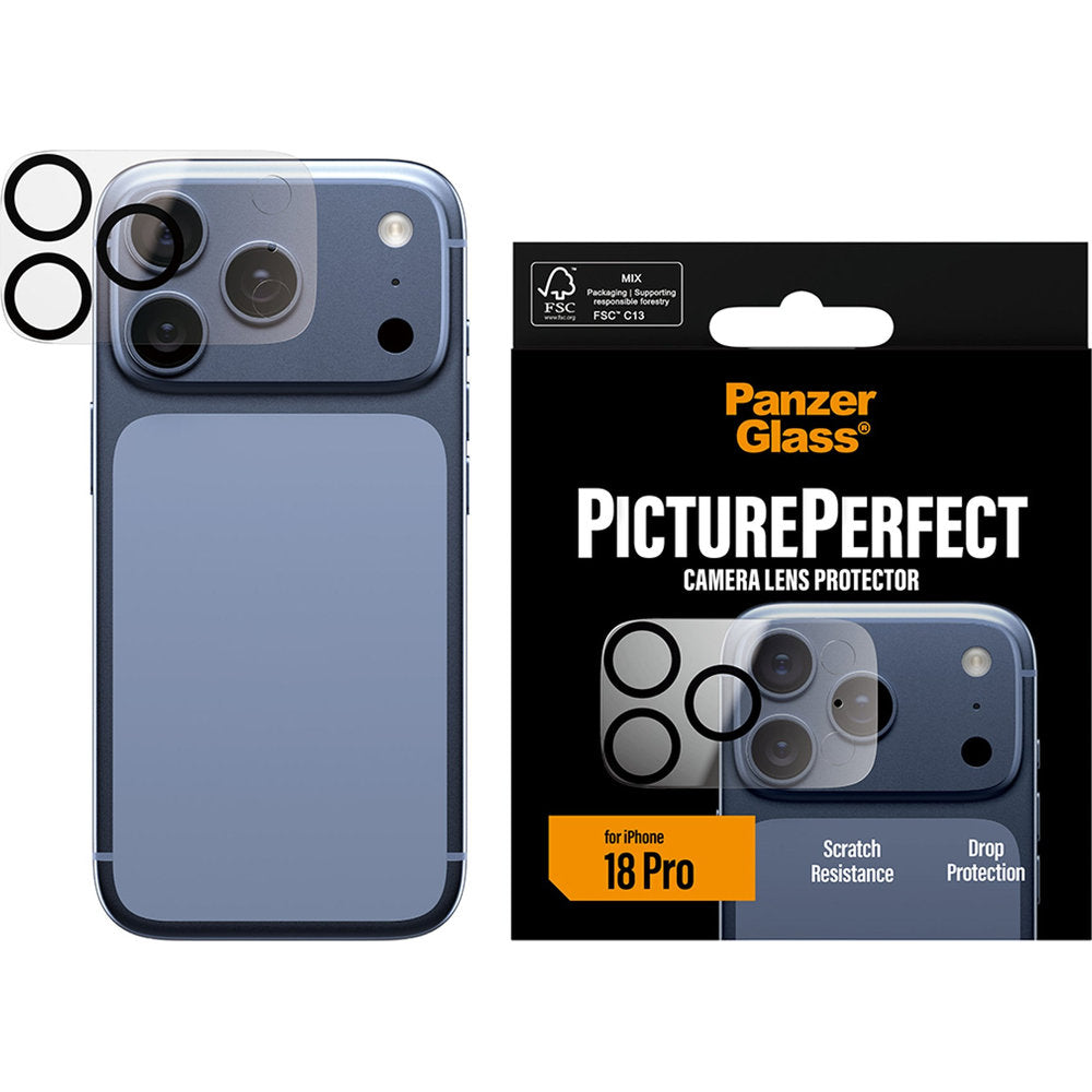 Gehärtetes Glas für iPhone 18 Pro, PanzerGlass PicturePerfect Camera Lens Protector, Transparent (2/6)