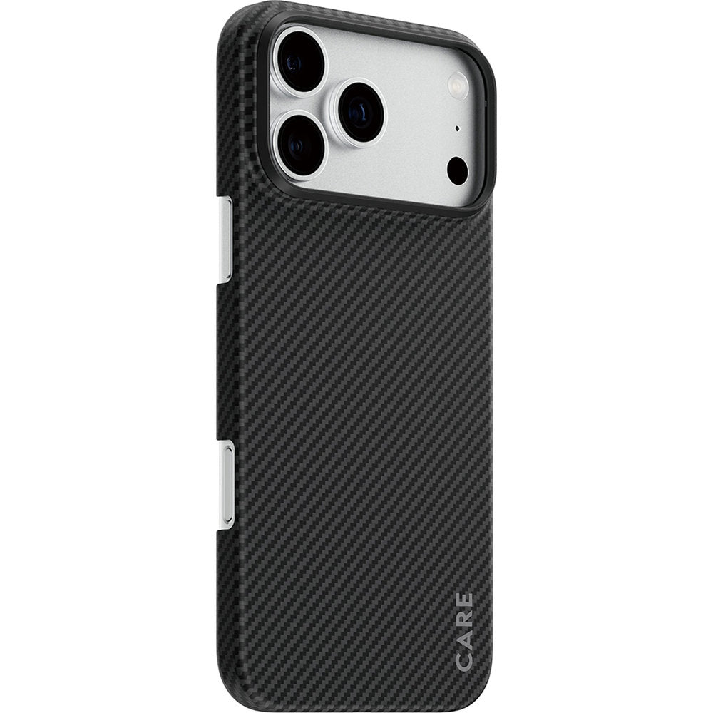 Handyhülle aus Aramid PanzerGlass CARE Discovery Case mit MagSafe für iPhone 18 Pro Max / 17 Pro Max, Schwarz-Grau (1/6)