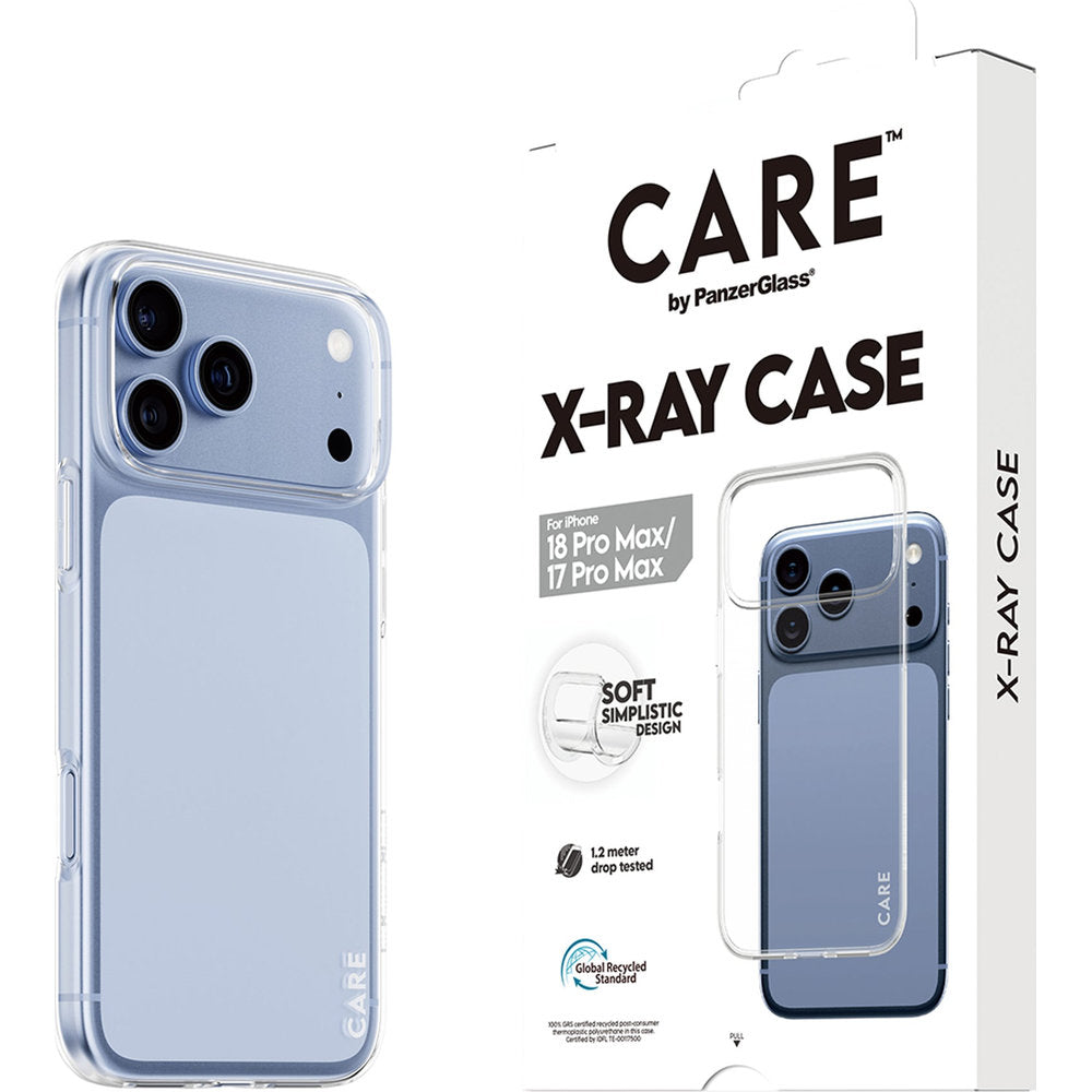 Handyhülle für iPhone 18 Pro Max / 17 Pro Max, CARE by PanzerGlass Slim X-Ray Case, Transparent (6/6)