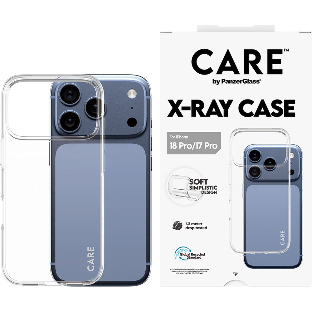 Handyhülle für iPhone 18 Pro / 17 Pro, CARE by PanzerGlass Slim X-Ray Case, Transparent (2/6)