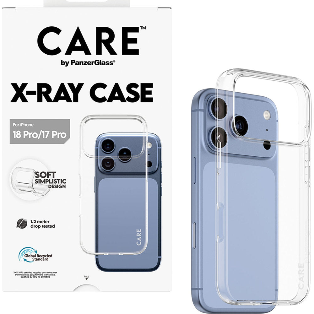 Handyhülle für iPhone 18 Pro / 17 Pro, CARE by PanzerGlass Slim X-Ray Case, Transparent (5/6)