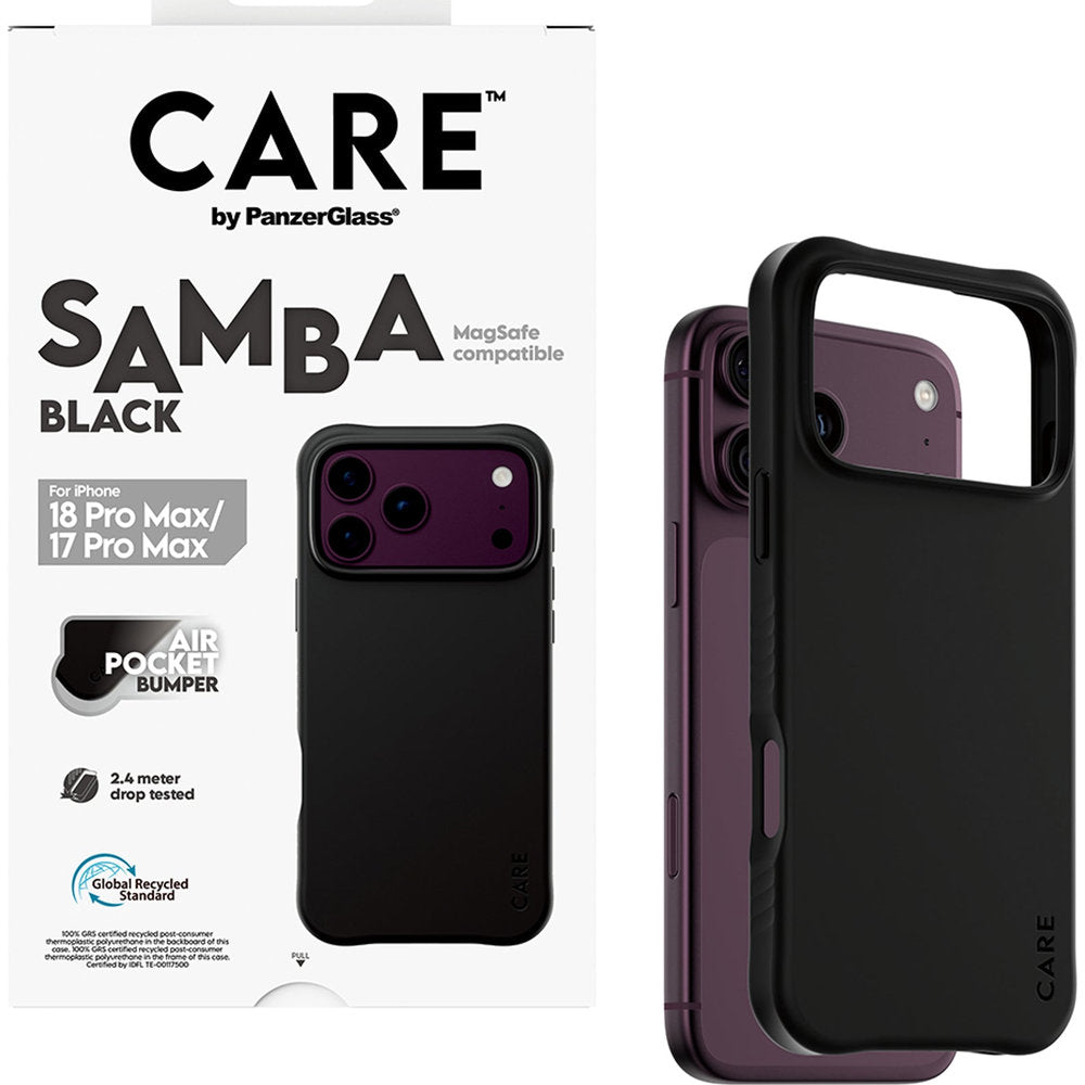 Handyhülle für iPhone 18 Pro Max / 17 Pro Max, CARE by PanzerGlass Samba Case mit MagSafe, Schwarz (4/6)