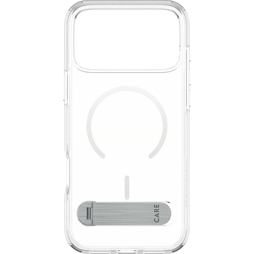 Handyhülle für iPhone 18 Pro Max / 17 Pro Max, CARE by PanzerGlass Kickstand Case mit MagSafe, Transparent-Weiß (4/7)