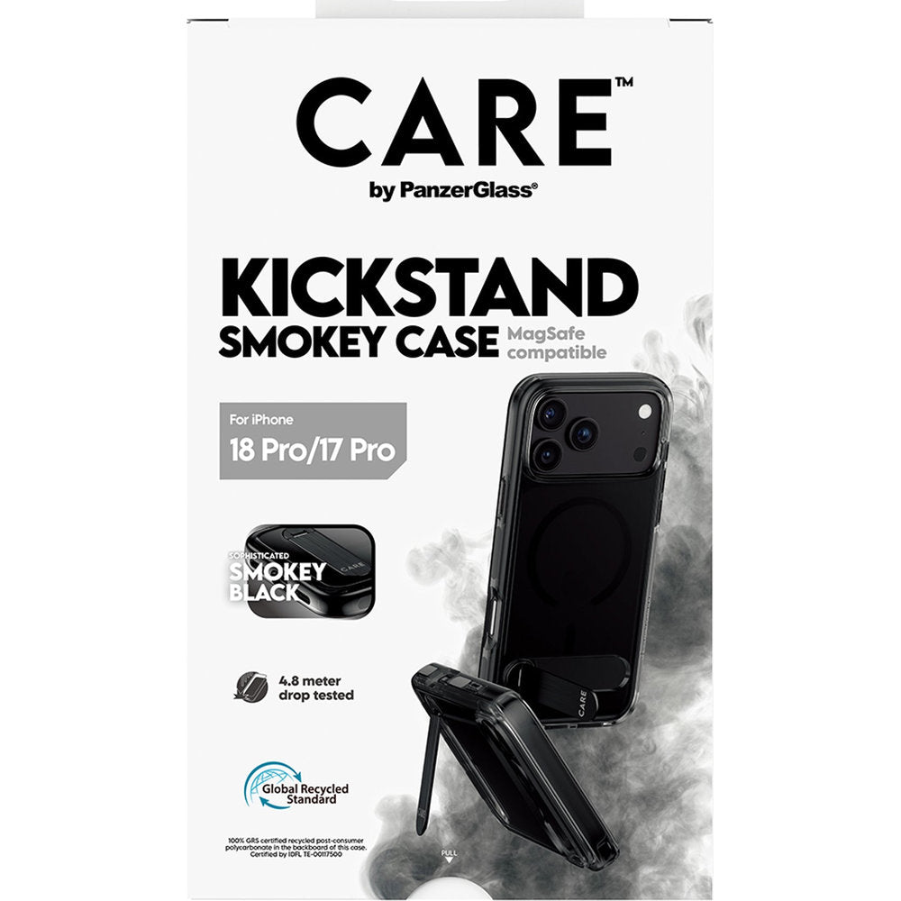Handyhülle mit Ständer für iPhone 18 Pro / 17 Pro, PanzerGlass Smokey Kickstand mit MagSafe, Rauchschwarz (3/7)