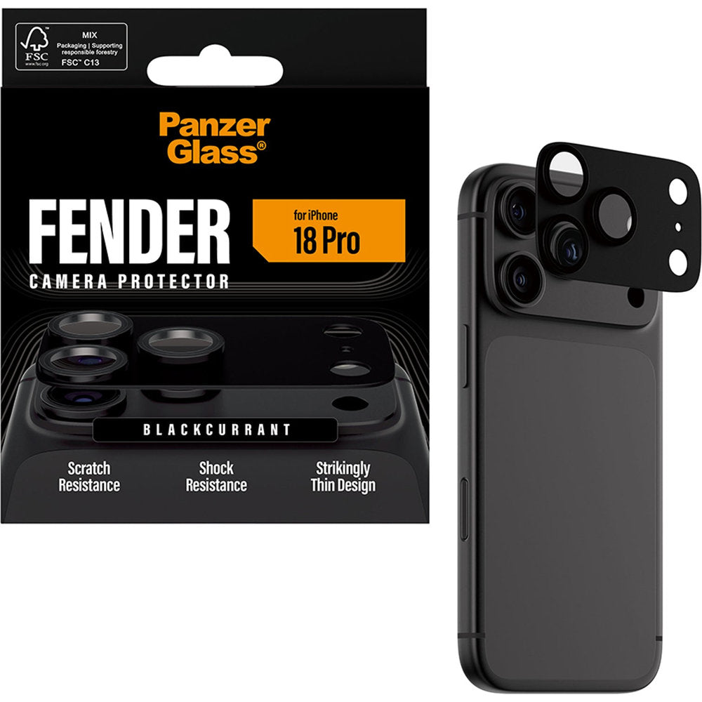 Gehärtetes Glas für die Kamera PanzerGlass Fender Camera Protector für iPhone 18 Pro, Schwarz (5/6)