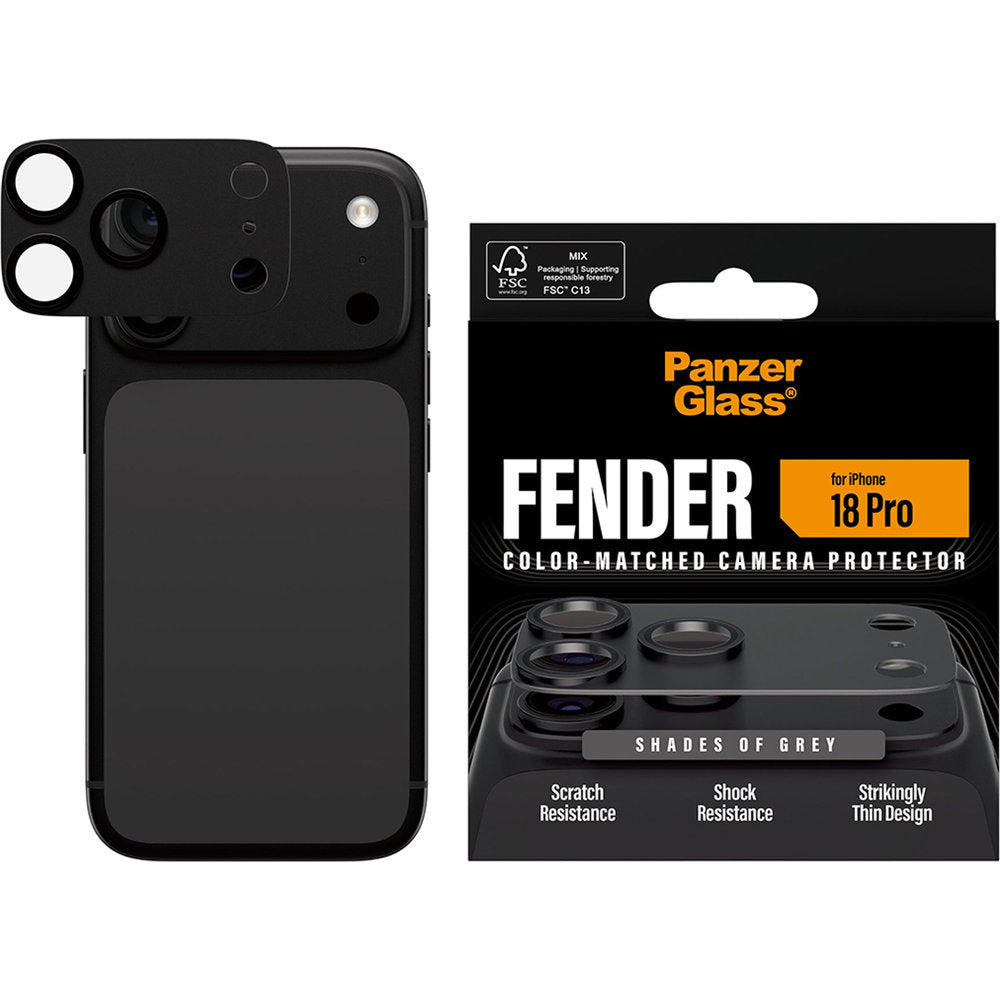 Gehärtetes Glas für die Kamera PanzerGlass Fender Camera Protector für iPhone 18 Pro, Dunkelgrau (2/6)
