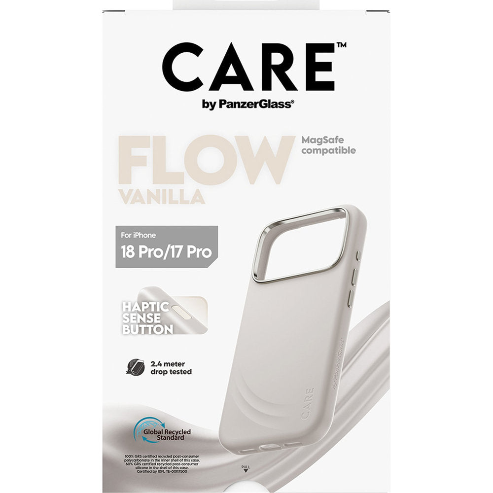 Handyhülle für iPhone 18 Pro / 17 Pro, CARE by PanzerGlass Flow mit MagSafe, Beige (3/6)