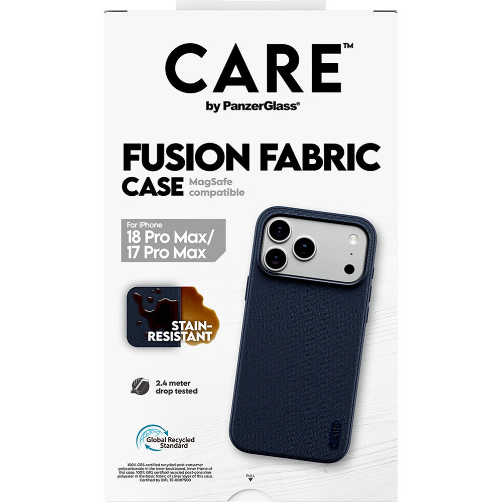 Handyhülle für iPhone 18 Pro Max / 17 Pro Max, PanzerGlass Fusion Fabric Case, Blau (3/6)
