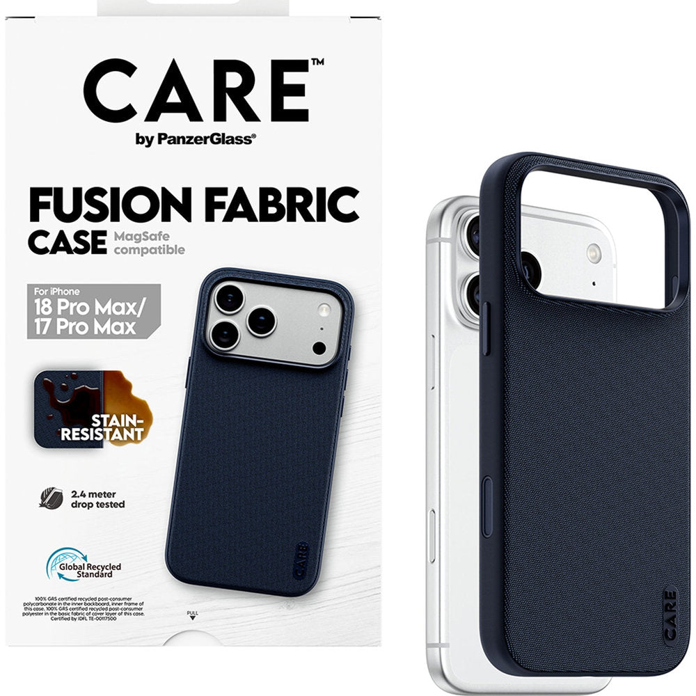 Handyhülle für iPhone 18 Pro Max / 17 Pro Max, PanzerGlass Fusion Fabric Case, Blau (5/6)