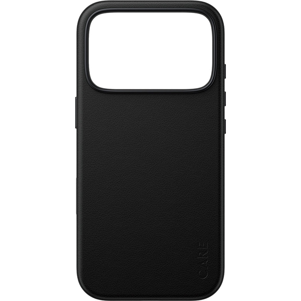 Handyhülle aus veganem Leder für iPhone 18 Pro / 17 Pro, CARE by PanzerGlass Solo Vegan Leather Case mit MagSafe, Schwarz (4/6)