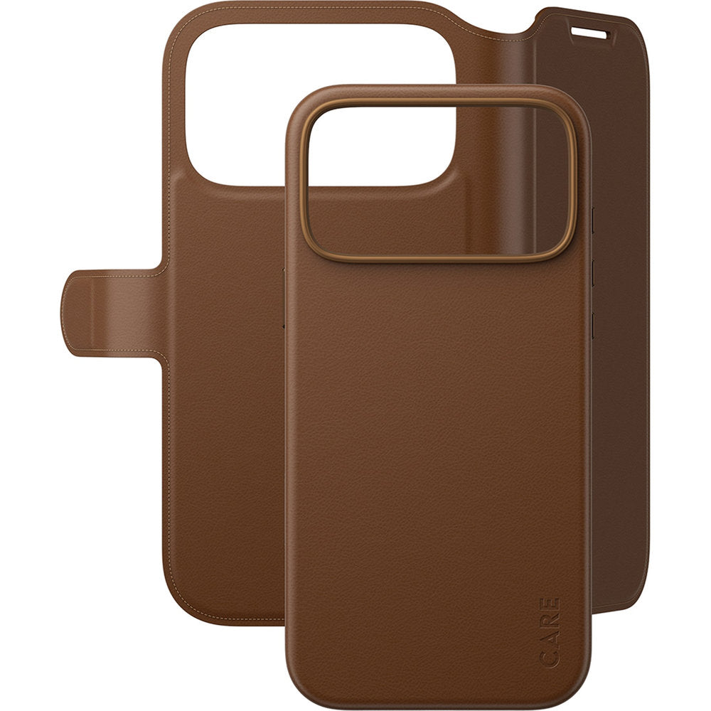 Handyhülle für iPhone 18 Pro Max / 17 Pro Max, CARE by PanzerGlass Tango 2in1 Wallet mit MagSafe, Braun (4/6)