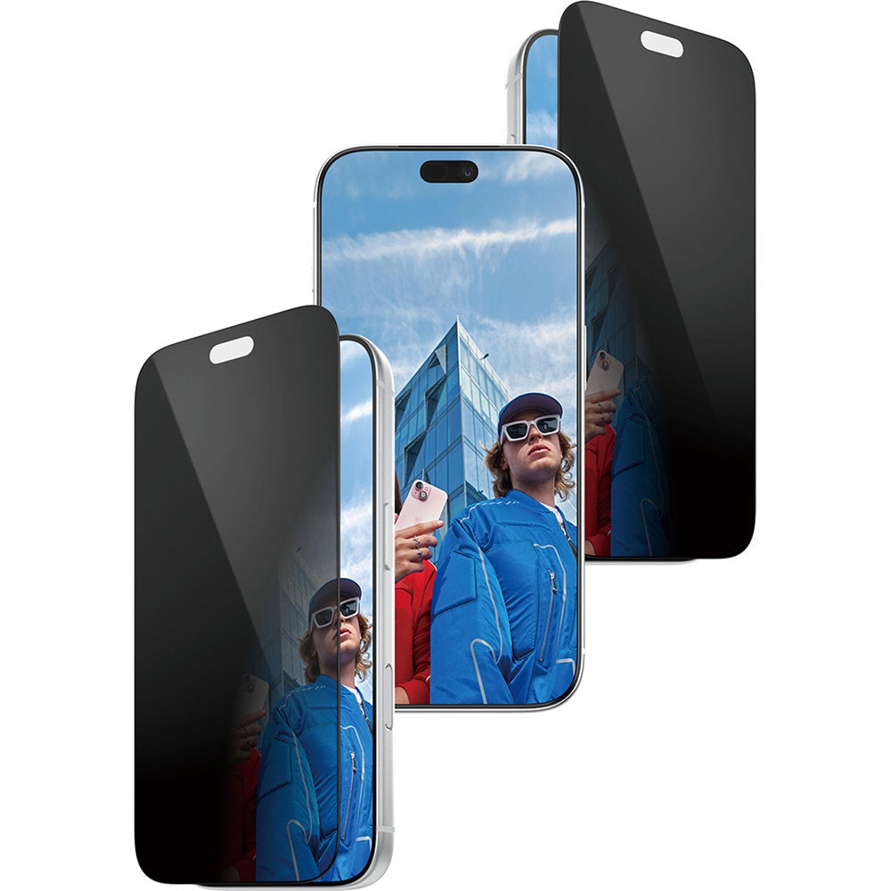 Sichtschutzglas mit Applikator für iPhone 18 Pro, PanzerGlass 2-Way Ultra-Wide Fit Privacy Plus EasyAligner (1/7)