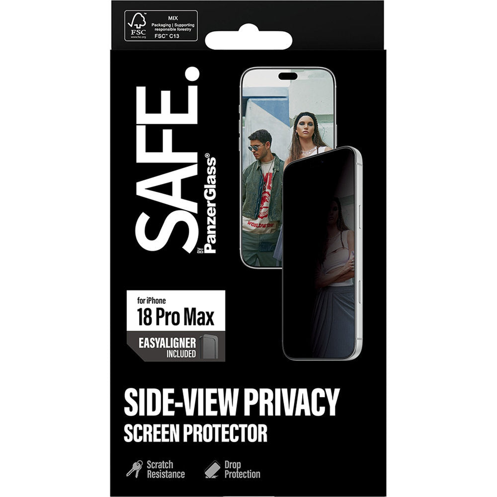 Sichtschutzglas mit Applikator für iPhone 18 Pro Max, SAFE by PanzerGlass Ultra-Wide Fit Privacy mit EasyAligner (3/7)