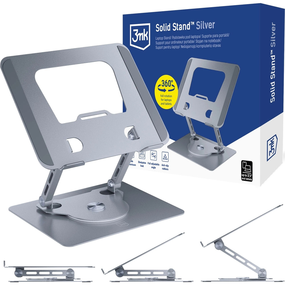 Laptop- und Tablet-Halterung für Geräte bis zu 17,3", 3mk Solid Stand 360°, (1/7)