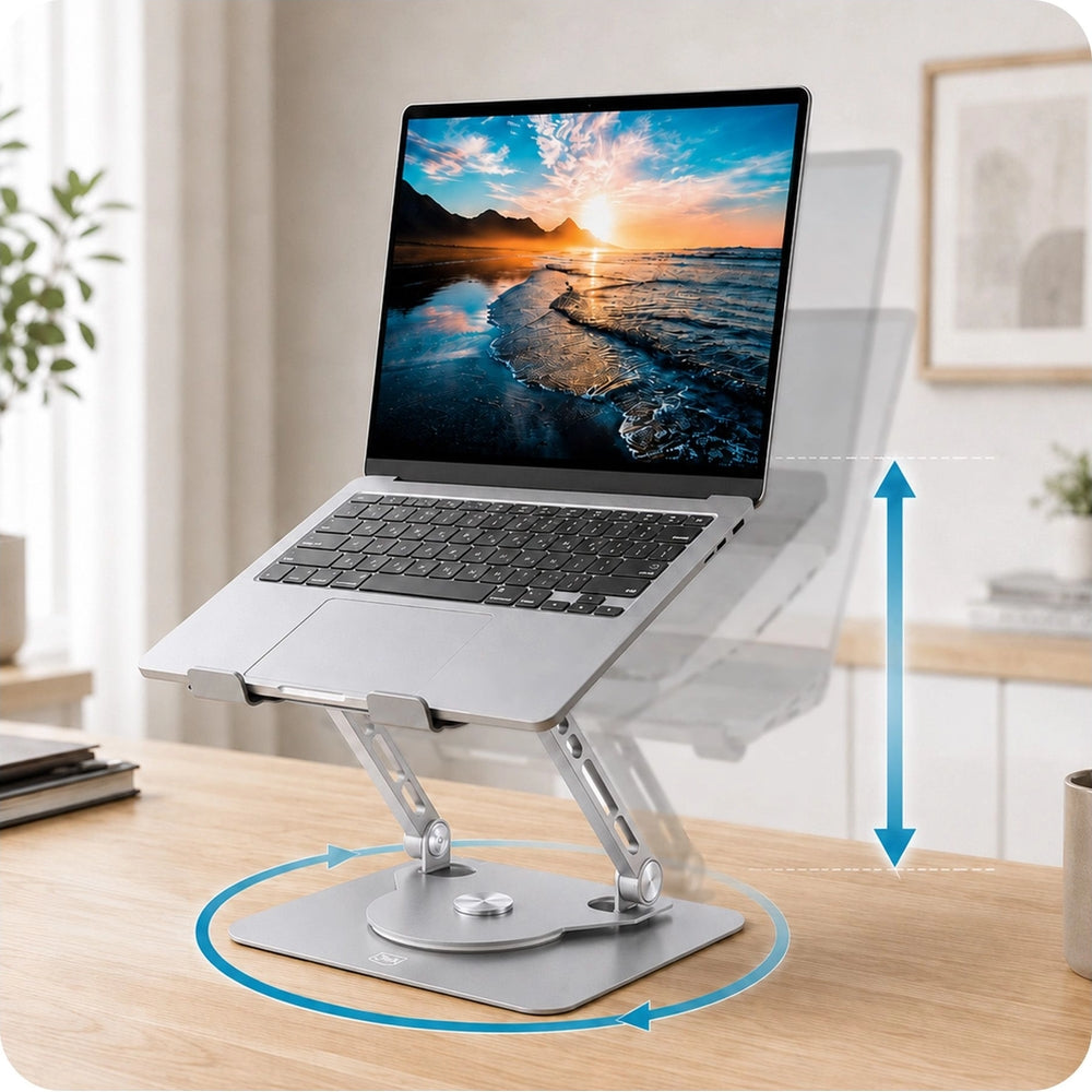 Laptop- und Tablet-Halterung für Geräte bis zu 17,3", 3mk Solid Stand 360°, (2/7)