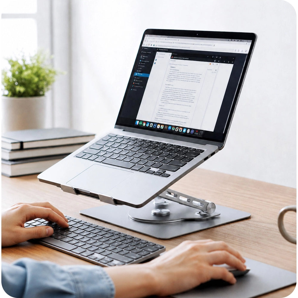Laptop- und Tablet-Halterung für Geräte bis zu 17,3", 3mk Solid Stand 360°, (3/7)