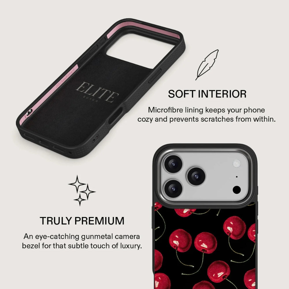 Handyhülle für iPhone 18 Pro Max, Burga Elite Dark MagSafe, Cherrybomb Gunmetal (7/8)