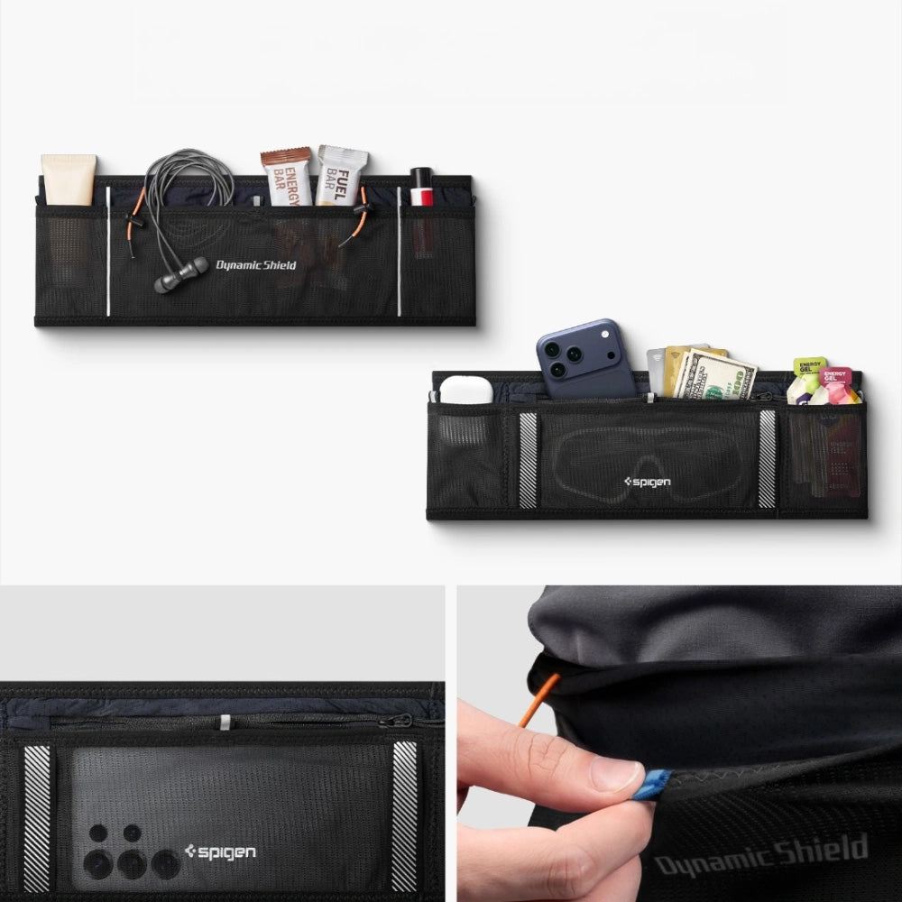 Hüfttasche zum Laufen, Spigen A712 Dynamic Shield Waist Bag M, Schwarz