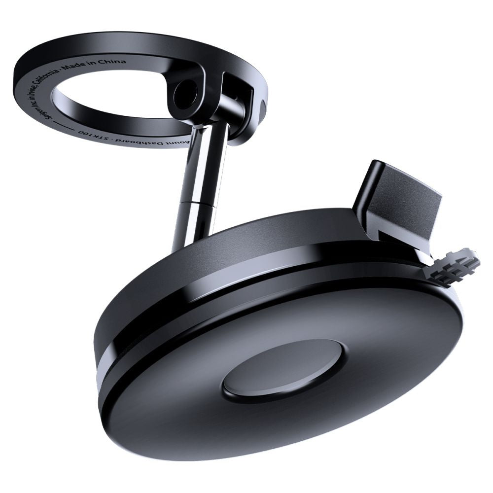 Magnetische Autohalterung für MagSafe für Smartphone, für Armaturenbrett oder Windschutzscheibe, Spigen STK100 VacuumLock Magnetic Car Mount, Schwarz