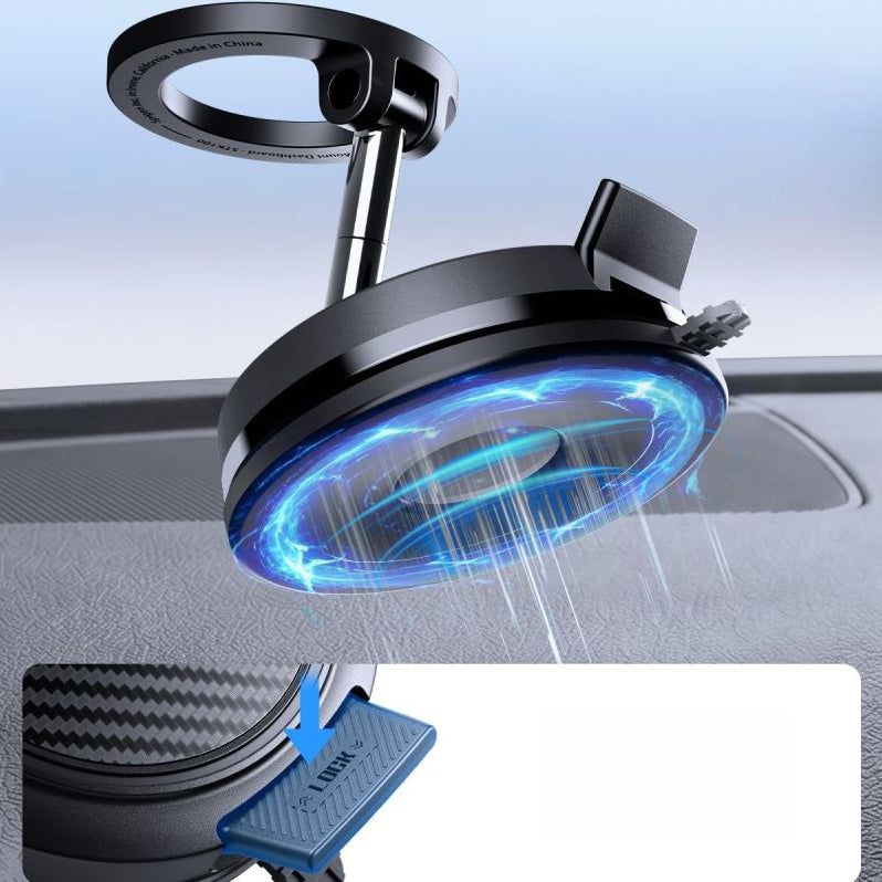 Magnetische Autohalterung für MagSafe für Smartphone, für Armaturenbrett oder Windschutzscheibe, Spigen STK100 VacuumLock Magnetic Car Mount, Schwarz