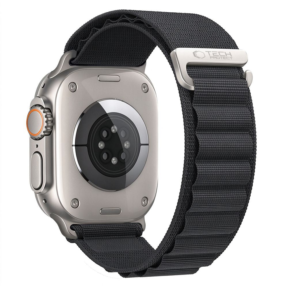 Armband für Apple Watch 49/46/45/44 mm, Tech Protect Nylon Pro, Schwarz (1/7)