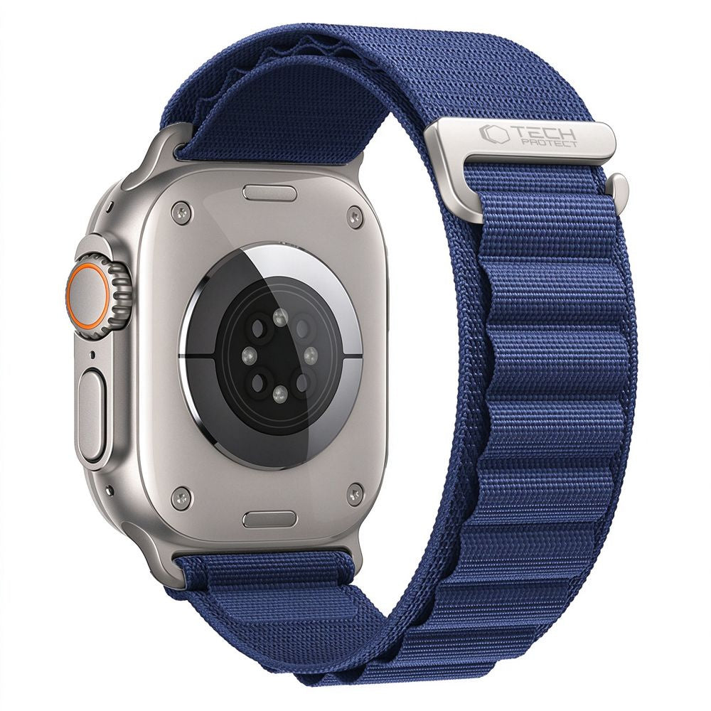 Armband für Apple Watch 49/46/45/44 mm, Tech Protect Nylon Pro, Dunkelblau (1/9)