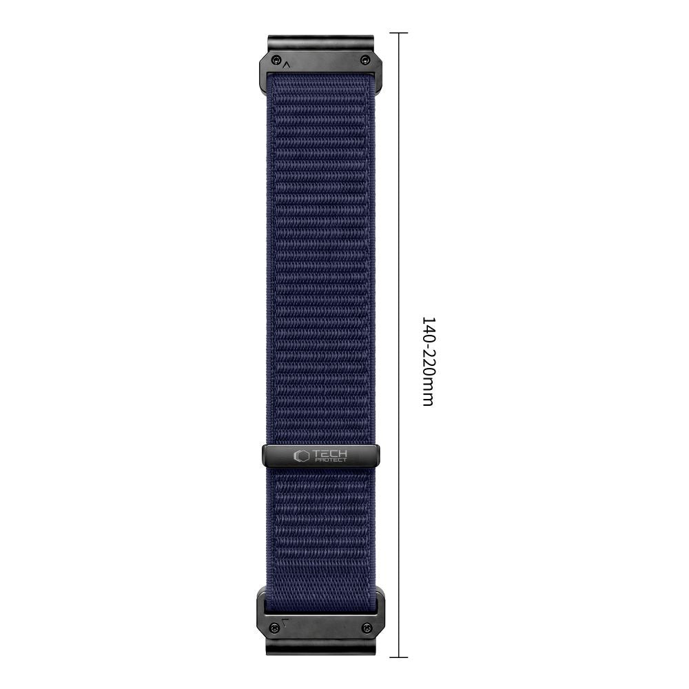 Armband für QuickFit 22 mm, Tech-Protect NylonLoop, Dunkelblau (3/8)