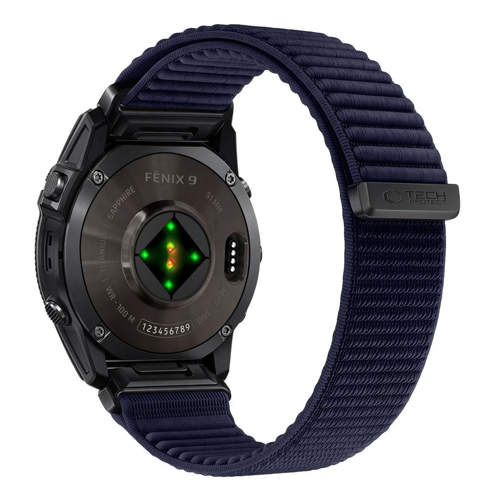 Armband für QuickFit 22 mm, Tech-Protect NylonLoop, Dunkelblau (1/8)