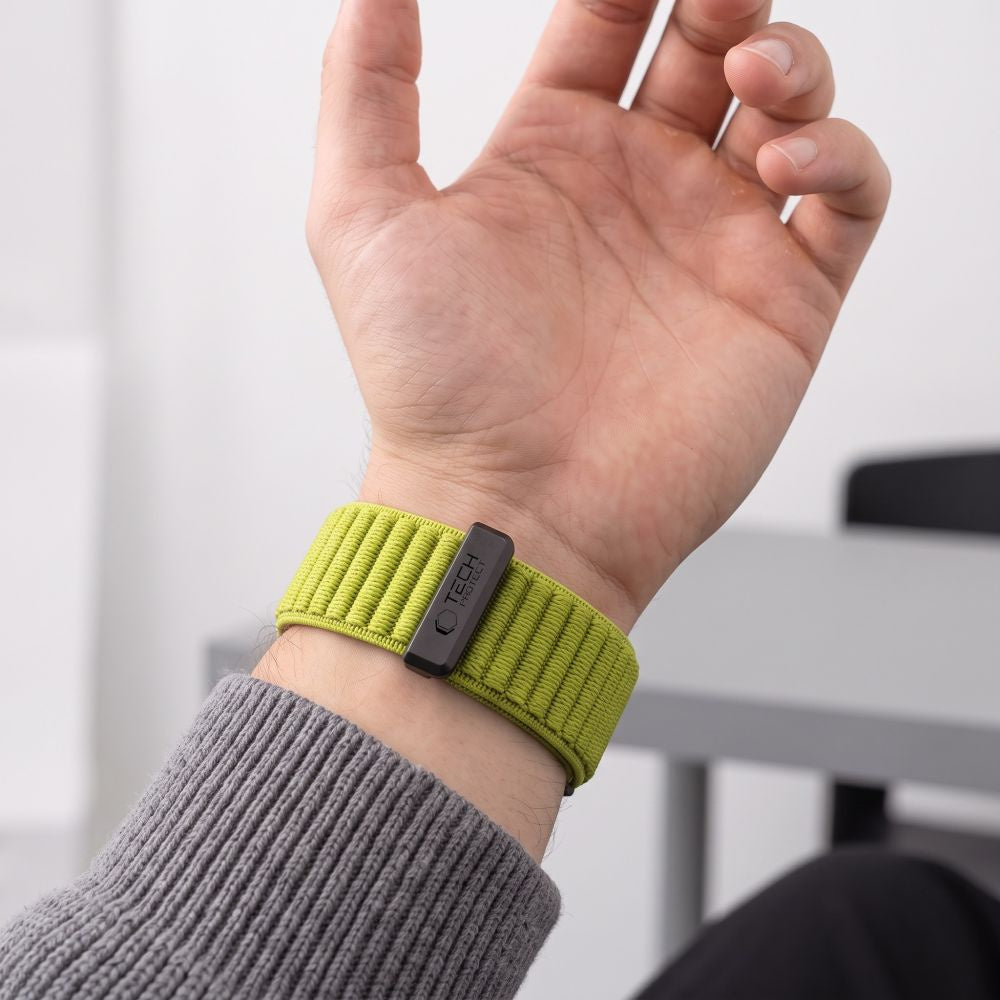 Armband für QuickFit 26 mm, Tech Protect NylonLoop, Grün (3/9)