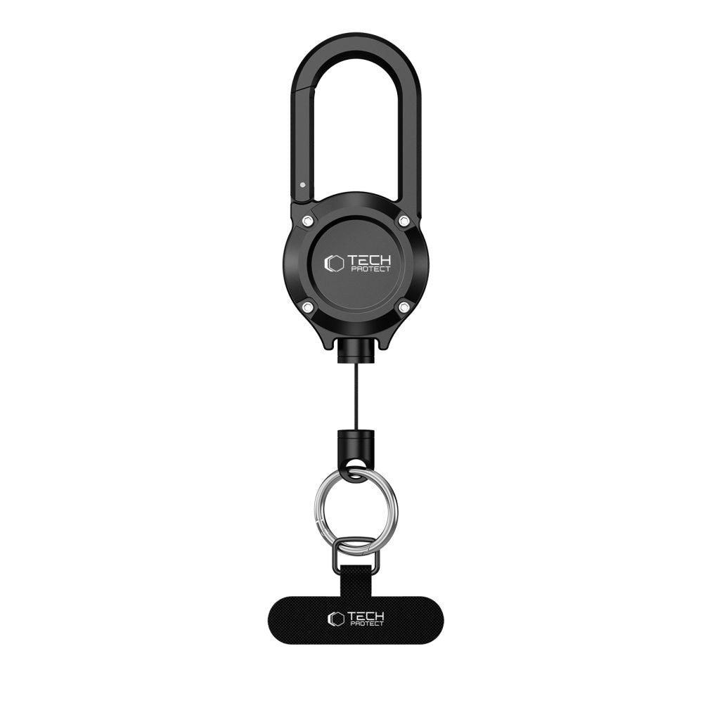 Anti-Diebstahl Handy Lanyard mit einziehbarem Seil, Tech-Protect ATH02 UrbanLoop, Schwarz