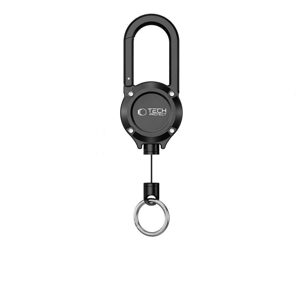 Anti-Diebstahl Handy Lanyard mit einziehbarem Seil, Tech-Protect ATH02 UrbanLoop, Schwarz