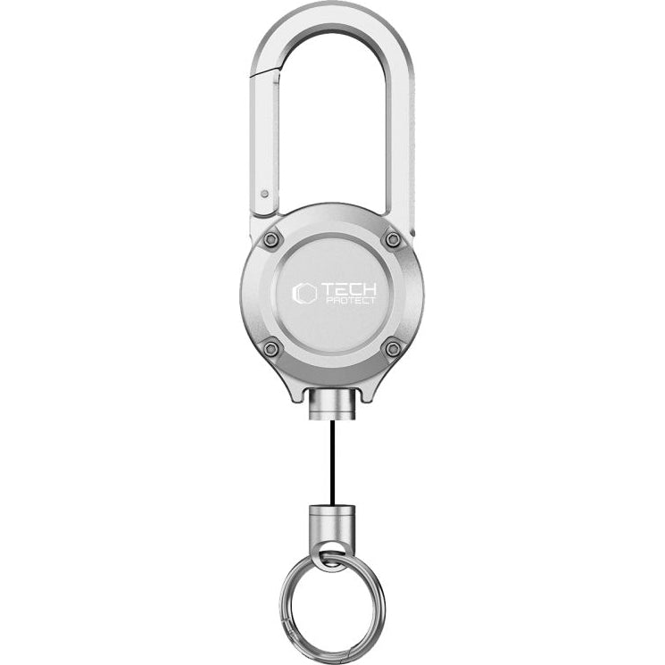 Anti-Diebstahl Handy Lanyard mit einziehbarem Seil, Tech-Protect ATH02 UrbanLoop, Silber