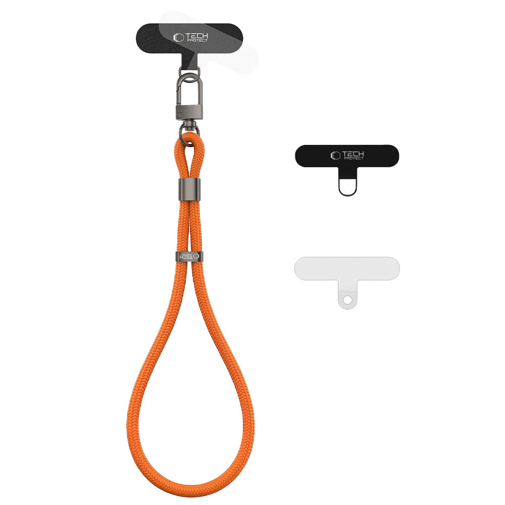 Handy Lanyard für das Handgelenk, universell, Tech-Protect C11S Rope Wrist Strap, Orange