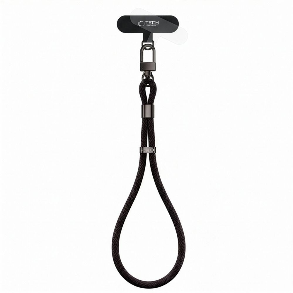 Handy Lanyard für das Handgelenk, universell, Tech-Protect C11S Rope Wrist Strap, Schwarz