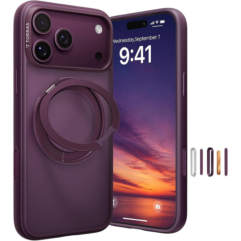 Handyhülle für iPhone 18 Pro Max / 17 Pro Max, Torras O1 Guardian mit MagSafe, Burgunderrot (2/8)