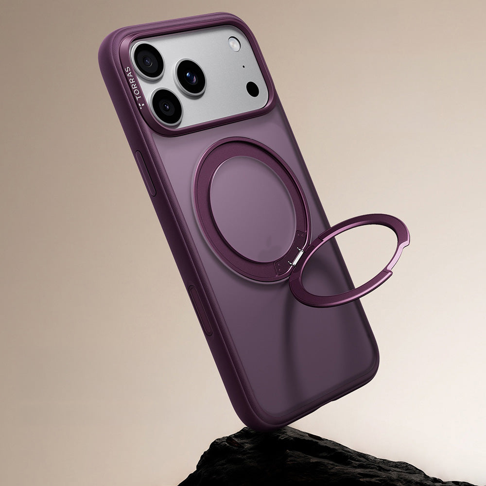 Handyhülle für iPhone 18 Pro Max / 17 Pro Max, Torras O1 Guardian mit MagSafe, Burgunderrot (6/8)